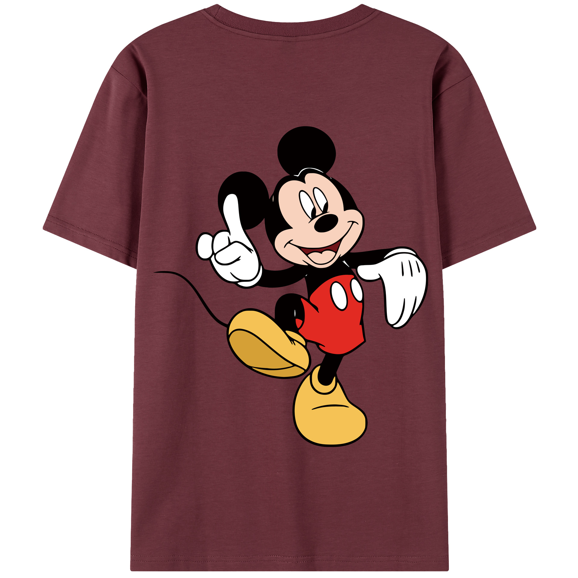 （画像用） ミッキーマウス Mickey Mouse 綿100％半袖Tシャツ（背面プリント）